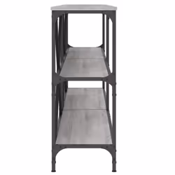 vidaXL Console Table Side Table Sideboard End Table Engineered Wood and Iron - grey sonoma, 180 x 30 x 75 cm/ 1 pcs - Additional view 4