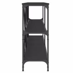 vidaXL Console Table Side Table Sideboard End Table Engineered Wood and Iron - black, 200 x 30 x 75 cm/ 1 pcs - Additional view 4
