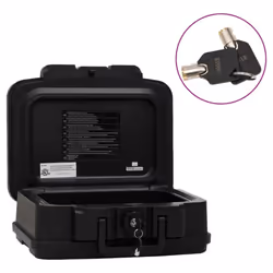 vidaXL Safe Box Security Safe Waterproof Fireproof Safe Box Lock Box Black - 38 x 32.5 x 16.5 cm