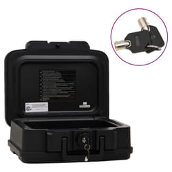 vidaXL Safe Box Security Safe Waterproof Fireproof Safe Box Lock Box Black - 38 x 32.5 x 16.5 cm