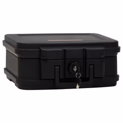 vidaXL Safe Box Security Safe Waterproof Fireproof Safe Box Lock Box Black - 38 x 32.5 x 16.5 cm