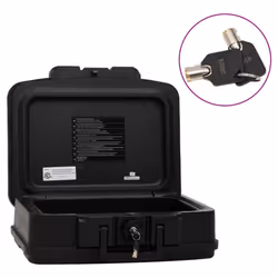 vidaXL Safe Box Security Safe Waterproof Fireproof Safe Box Lock Box Black - 44 x 37 x 16.5 cm
