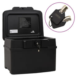 vidaXL Safe Box Security Safe Waterproof Fireproof Safe Box Lock Box Black - 44 x 37 x 34 cm