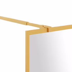 vidaXL Walk-in Shower Wall with ESG Glass Bathroom Screen Shower Partition - gold, 115 x 195 cm - Additional view 5