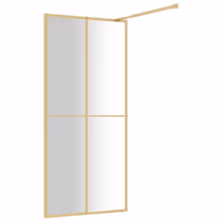 vidaXL Walk-in Shower Wall Bath Screen Shower Screen with Clear ESG Glass Gold - Additional view 4