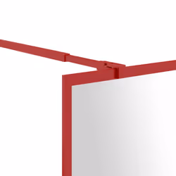 vidaXL Walk-in Shower Wall Bath Screen Shower Screen with Clear ESG Glass Red - Additional view 5