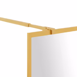 vidaXL Walk-in Shower Wall Bath Screen Shower Screen with Clear ESG Glass Gold - Additional view 5