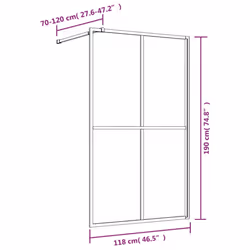 vidaXL Walk-in Shower Wall Bath Screen Shower Screen with Clear ESG Glass Gold - Additional view 6