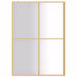 vidaXL Walk-in Shower Wall with ESG Glass Bathroom Screen Shower Partition - gold, 140 x 195 cm