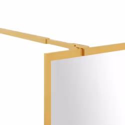 vidaXL Walk-in Shower Wall Bath Screen Shower Screen with Clear ESG Glass Gold - Additional view 5