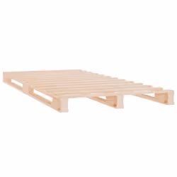 vidaXL Bed Frame Bedstead Wooden Bed Base Mattress Foundation Solid Wood Pine - natural - Additional view 7