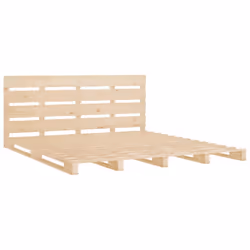 vidaXL Bed Frame Bedstead Wooden Bed Base Mattress Foundation Solid Wood Pine - 120 x 190 cm - Additional view 4