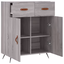 vidaXL Sideboard Storage Cabinet Side Cabinet Cupboard White Engineered Wood - grey sonoma - Additional view 4