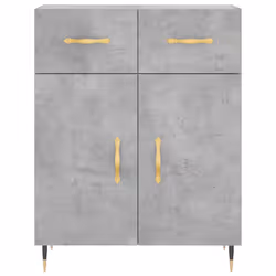 vidaXL Sideboard Storage Side Cabinet Cupboard Smoked Oak Engineered Wood - concrete grey - Additional view 5