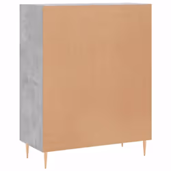 vidaXL Sideboard Storage Cabinet Cupboard High Gloss White Engineered Wood - concrete grey - Additional view 7