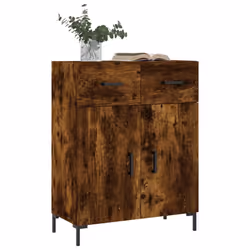 vidaXL Sideboard Storage Cabinet Side Cabinet Concrete Grey Engineered Wood - smoked oak - Additional view 2
