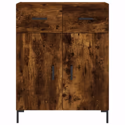 vidaXL Sideboard Storage Cabinet Side Cabinet Concrete Grey Engineered Wood - smoked oak - Additional view 5