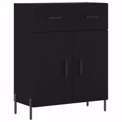vidaXL Sideboard Storage Cabinet Side Cabinet Cupboard White Engineered Wood - black