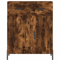 vidaXL Sideboard Storage Cabinet Side Cabinet Cupboard White Engineered Wood - smoked oak - Additional view 5