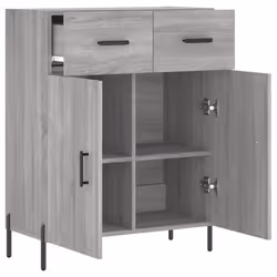vidaXL Sideboard Storage Cabinet Side Cabinet Cupboard White Engineered Wood - grey sonoma - Additional view 4