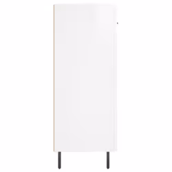 vidaXL Sideboard Storage Cabinet Side Cabinet Cupboard Black Engineered Wood - high gloss white - Additional view 6