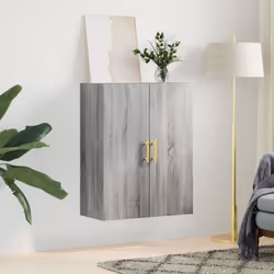 vidaXL Wall Mounted Cabinet Storage Cabinet Side Cabinet White Engineered Wood - grey sonoma