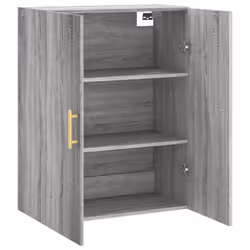 vidaXL Wall Mounted Cabinet Storage Cabinet Side Cabinet White Engineered Wood - grey sonoma - Additional view 5