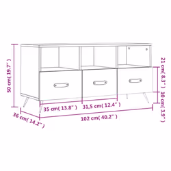 vidaXL TV Cabinet TV Unit Media Cabinet TV Stand Smoked Oak Engineered Wood