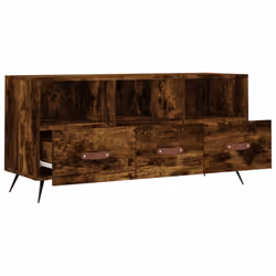 vidaXL TV Cabinet TV Unit Media Cabinet TV Stand Smoked Oak Engineered Wood - Additional view 5