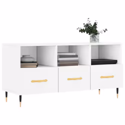 vidaXL TV Cabinet TV Unit Sideboard Media Unit TV Stand White Engineered Wood