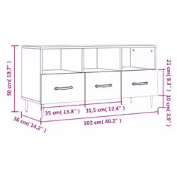 vidaXL TV Cabinet TV Unit Sideboard Media Unit TV Stand Black Engineered Wood