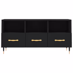 vidaXL TV Cabinet TV Unit Sideboard Media Unit TV Stand Black Engineered Wood - Additional view 4