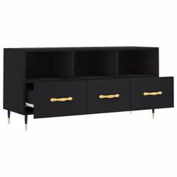 vidaXL TV Cabinet TV Unit Sideboard Media Unit TV Stand Black Engineered Wood - Additional view 5