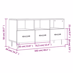 vidaXL TV Cabinet TV Unit Sideboard Media Unit TV Stand Black Engineered Wood