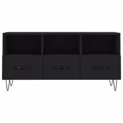 vidaXL TV Cabinet TV Unit Sideboard Media Unit TV Stand Black Engineered Wood - Additional view 4