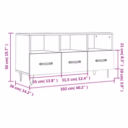vidaXL TV Cabinet TV Unit Media Cabinet TV Stand Concrete Grey Engineered Wood