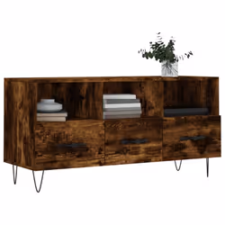 vidaXL TV Cabinet TV Unit Media Cabinet TV Stand Smoked Oak Engineered Wood