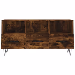 vidaXL TV Cabinet TV Unit Media Cabinet TV Stand Smoked Oak Engineered Wood - Additional view 4