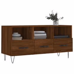 vidaXL TV Cabinet TV Unit Media Cabinet TV Stand Brown Oak Engineered Wood