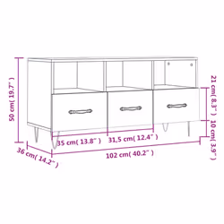 vidaXL TV Cabinet TV Unit Media Cabinet TV Stand Brown Oak Engineered Wood