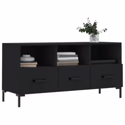 vidaXL TV Cabinet TV Unit Sideboard Media Unit TV Stand Black Engineered Wood