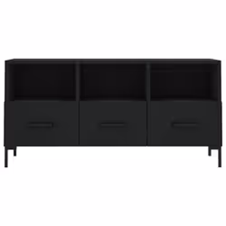 vidaXL TV Cabinet TV Unit Sideboard Media Unit TV Stand Black Engineered Wood - Additional view 4