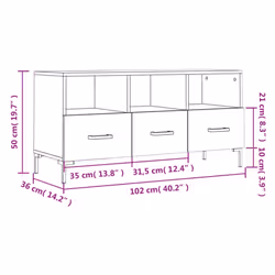 vidaXL TV Cabinet TV Unit Media Cabinet TV Stand Concrete Grey Engineered Wood