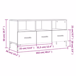 vidaXL TV Cabinet TV Unit Media Cabinet TV Stand Grey Sonoma Engineered Wood