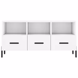 vidaXL TV Cabinet TV Unit Sideboard Media Unit TV Stand White Engineered Wood - Additional view 4