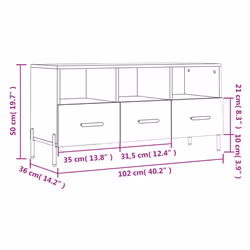 vidaXL TV Cabinet TV Unit Media Cabinet TV Stand Concrete Grey Engineered Wood