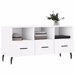 vidaXL TV Cabinet TV Unit Sideboard Media Unit TV Stand White Engineered Wood