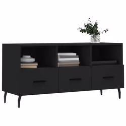 vidaXL TV Cabinet TV Unit Sideboard Media Unit TV Stand Black Engineered Wood