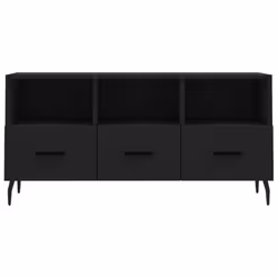 vidaXL TV Cabinet TV Unit Sideboard Media Unit TV Stand Black Engineered Wood - Additional view 4