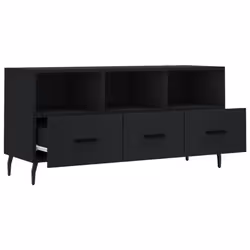 vidaXL TV Cabinet TV Unit Sideboard Media Unit TV Stand Black Engineered Wood - Additional view 5